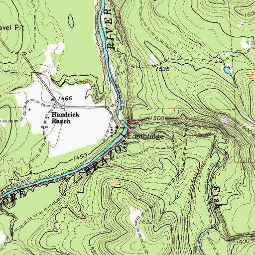Topographic Map of Fish Creek, TX