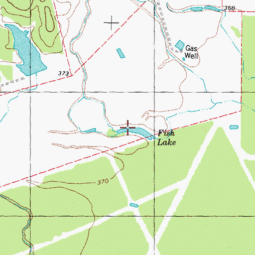 Topographic Map of Fish Lake, TX