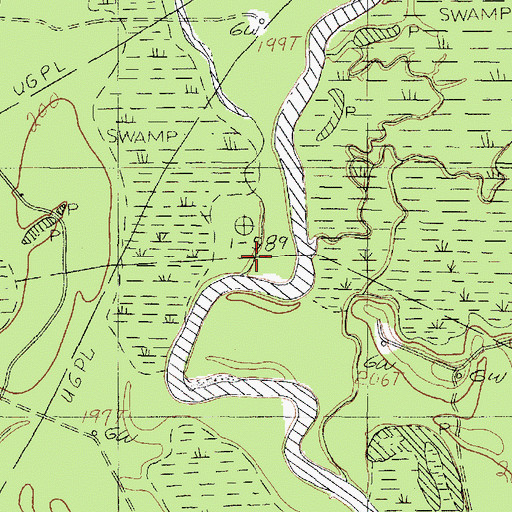 Topographic Map of Fish Lake Slough, TX