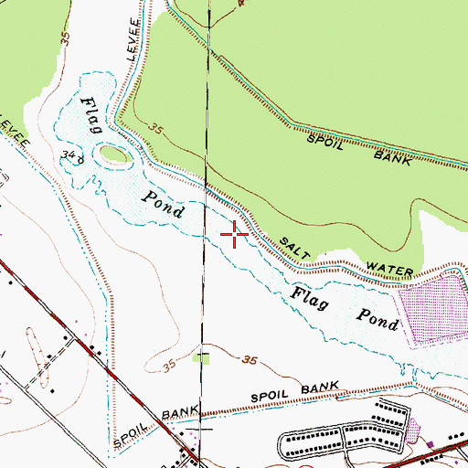 Topographic Map of Flag Pond, TX