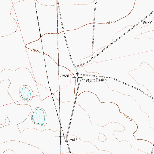 Topographic Map of Flynt Ranch, TX