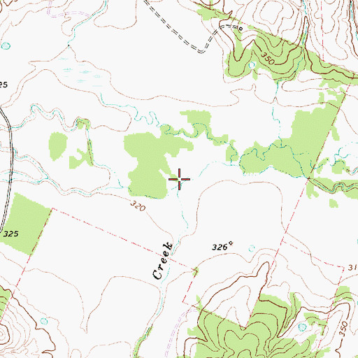 Topographic Map of Folsom Creek, TX