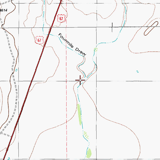 Topographic Map of Fourmile Draw, TX