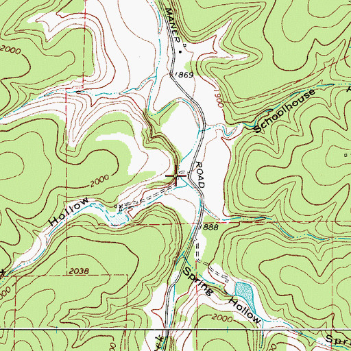 Topographic Map of Fox Hollow, TX