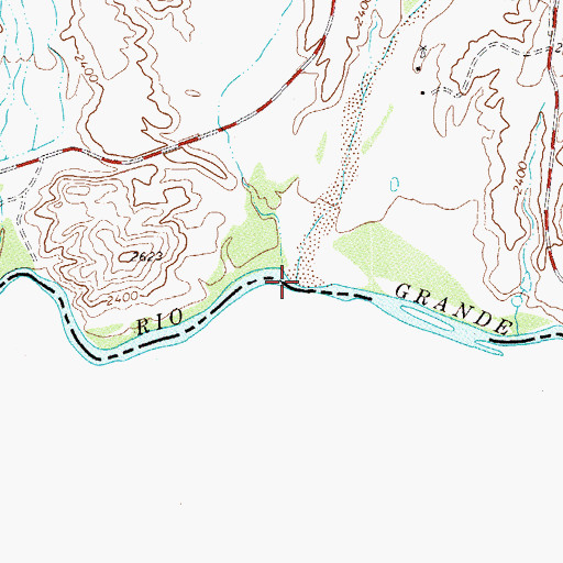 Topographic Map of Fresno Creek, TX