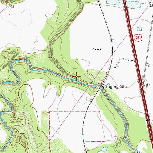 Topographic Map of Frio River, TX