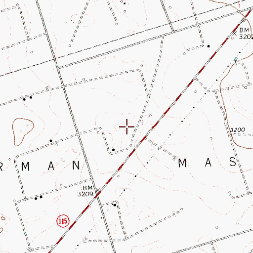 Topographic Map of Fuhrman Mascho Oil Field, TX