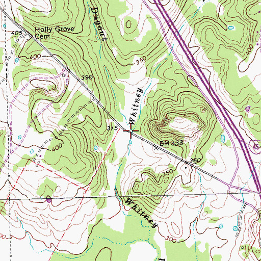 Topographic Map of Fulks Dugout, TX