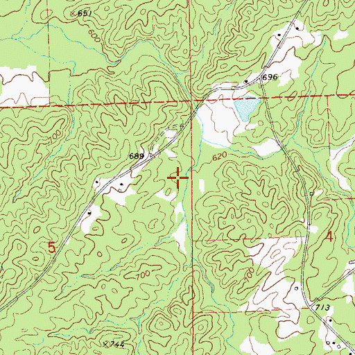 Topographic Map of Camp Assca, AL