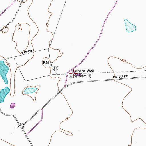 Topographic Map of Galixtro Well, TX