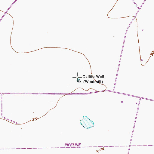 Topographic Map of Gallito Well, TX