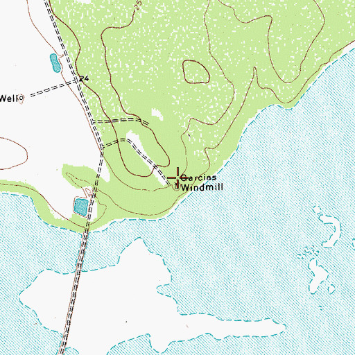 Topographic Map of Garcias Windmill, TX