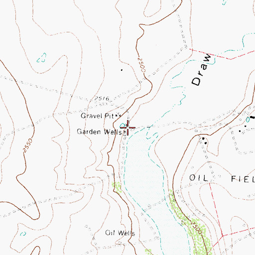 Topographic Map of Garden Wells, TX