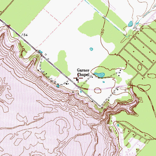 Topographic Map of Garner Chapel, TX