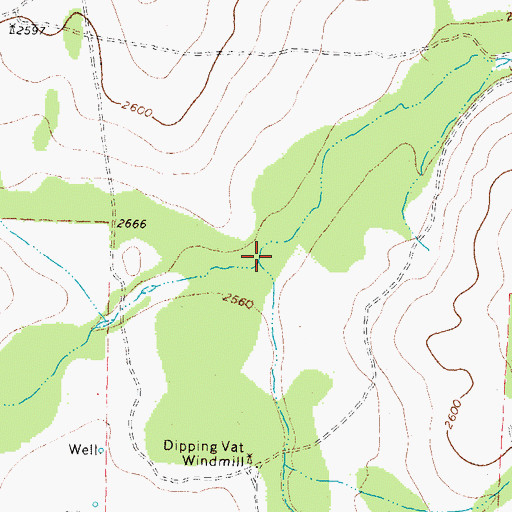 Topographic Map of Garrison Draw, TX