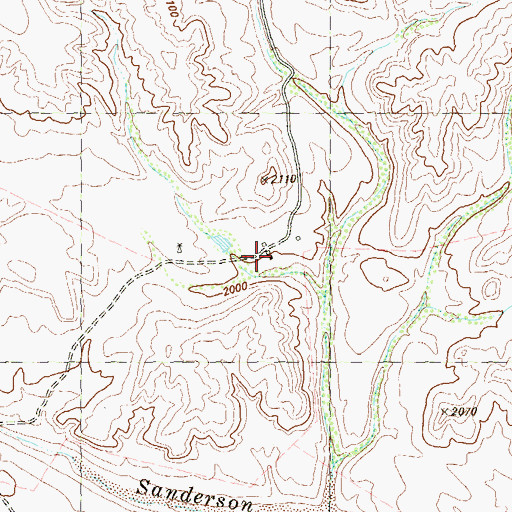 Topographic Map of Gatlin Ranch, TX