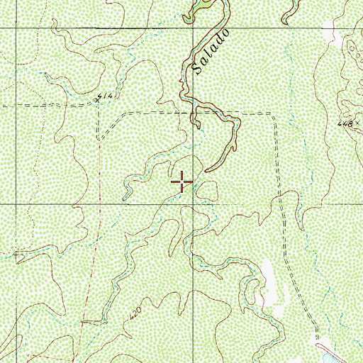 Topographic Map of Gato Creek, TX