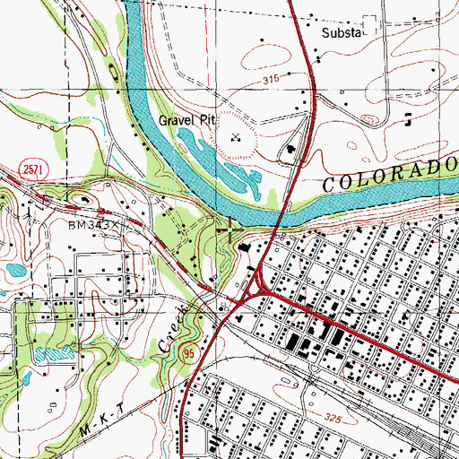 Topographic Map of Gazley Creek, TX