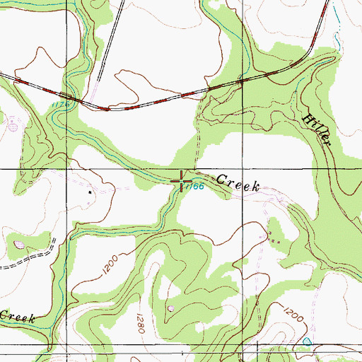 Topographic Map of Gholson Creek, TX