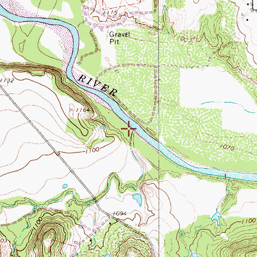 Topographic Map of Gibbens Creek, TX
