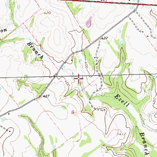 Topographic Map of Gibson Branch, TX