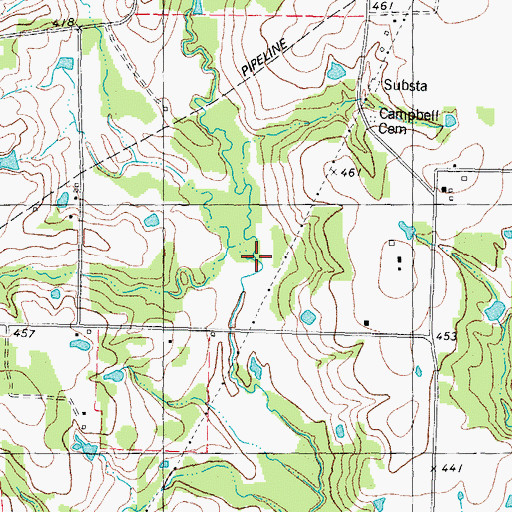 Topographic Map of Glade Creek, TX