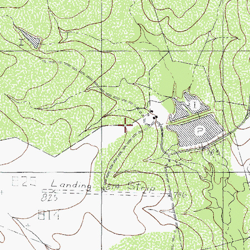 Topographic Map of Glass Ranch, TX