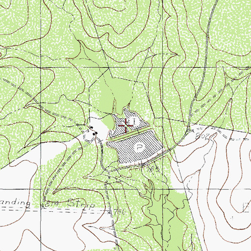 Topographic Map of Glass Tank, TX