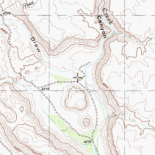 Topographic Map of Goat Creek, TX