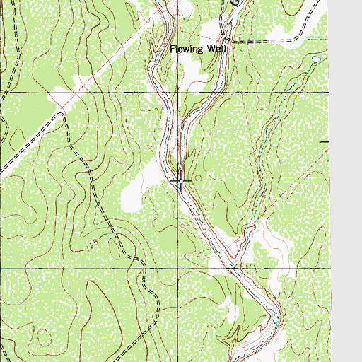 Topographic Map of Goat Creek, TX
