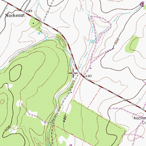 Topographic Map of Gold Pool Branch, TX