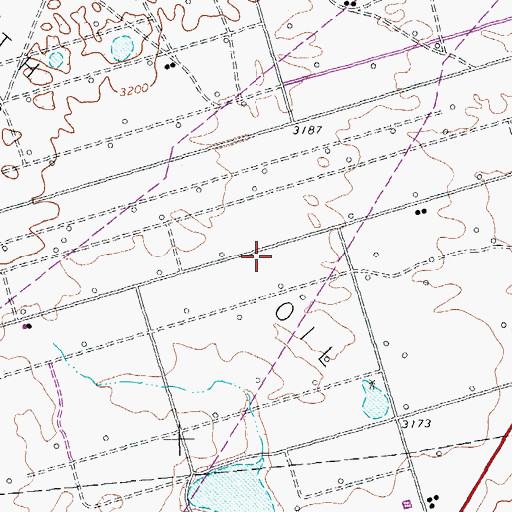 Topographic Map of Goldsmith Oil Field, TX