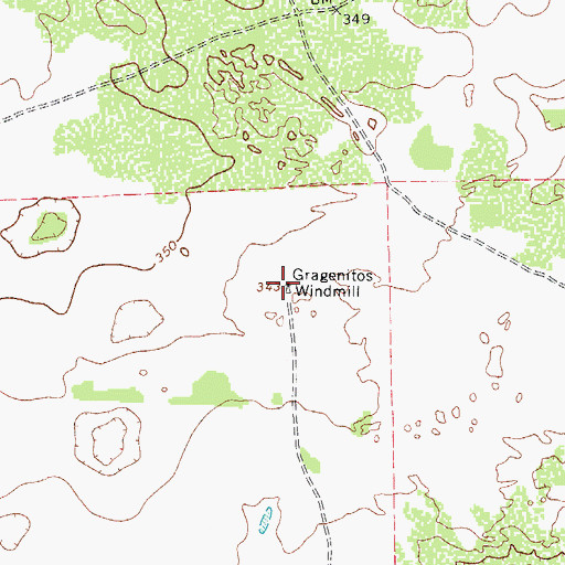 Topographic Map of Gragenitos Windmill, TX