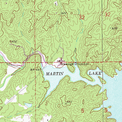 Topographic Map of Coley Creek Sewage Disposal Plant, AL