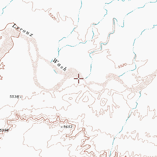 Topographic Map of Wide Ruin Wash, AZ