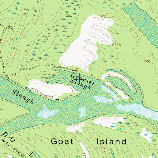 Topographic Map of Gravier Slough, TX