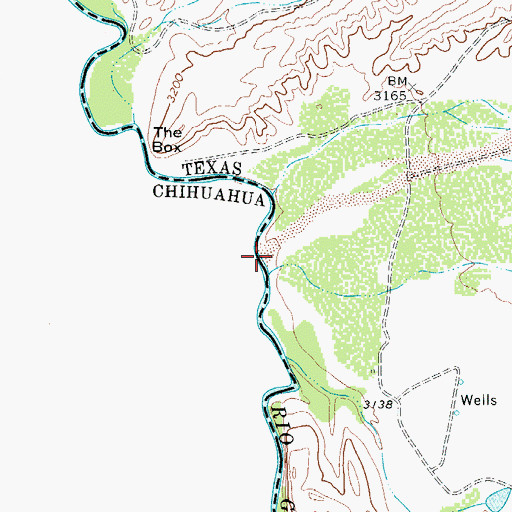 Topographic Map of Green River, TX