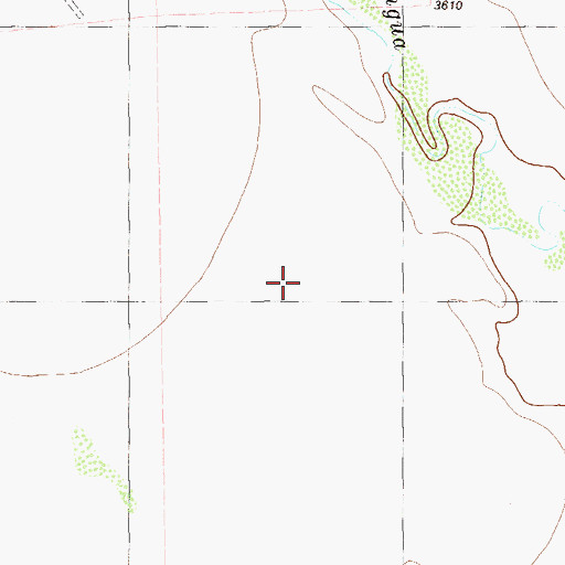 Topographic Map of Green Valley, TX