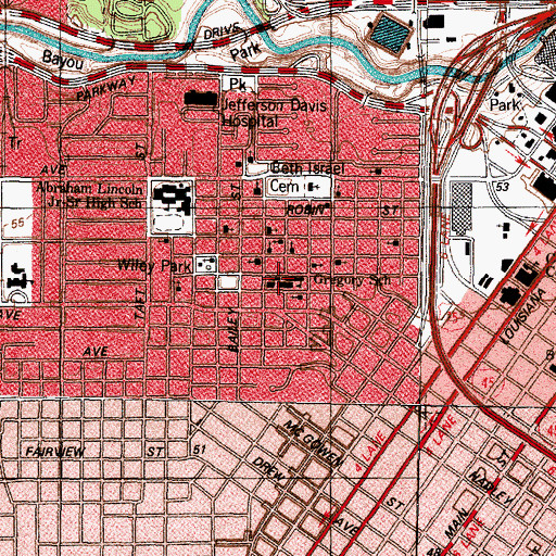 Topographic Map of Gregory School, TX