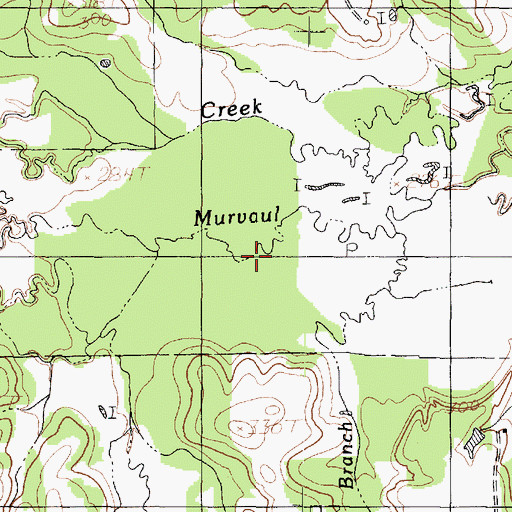 Topographic Map of Grisham Branch, TX