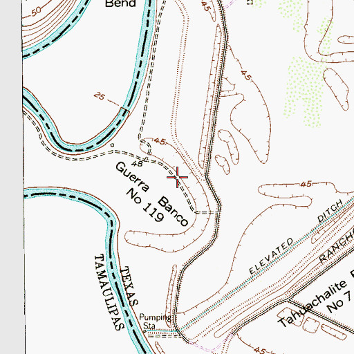 Topographic Map of Guerra Banco Number 119, TX