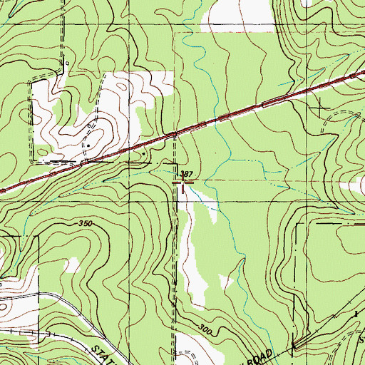 Topographic Map of Gum Creek, TX