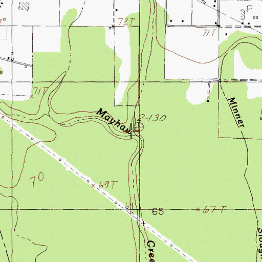 Topographic Map of Gum Gully, TX