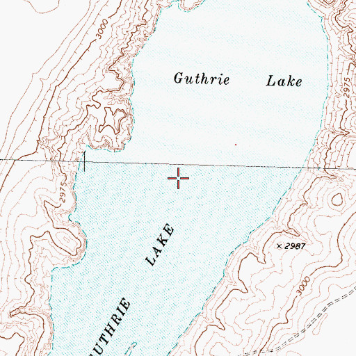 Topographic Map of Guthrie Lake, TX