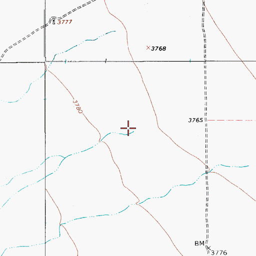Topographic Map of Hackberry Creek, TX