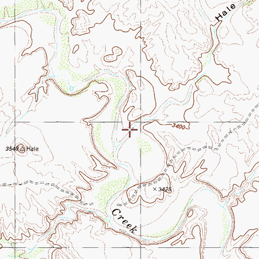Topographic Map of Hale Draw, TX