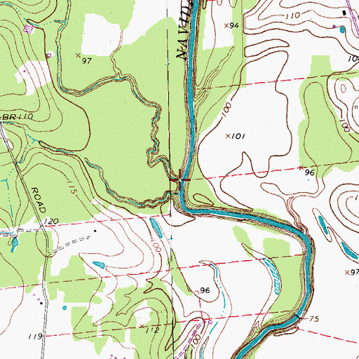 Topographic Map of Hall Branch, TX