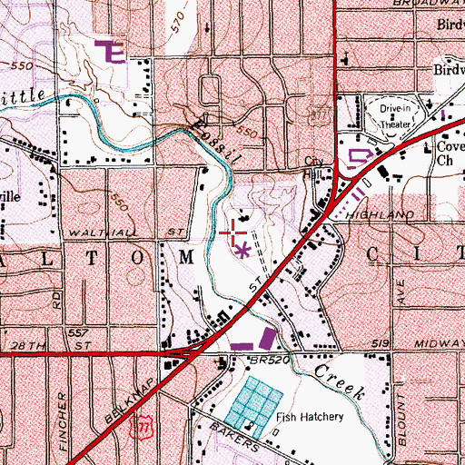 Topographic Map of Haltom City, TX