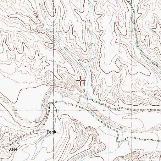 Topographic Map of Harrel Ranch, TX