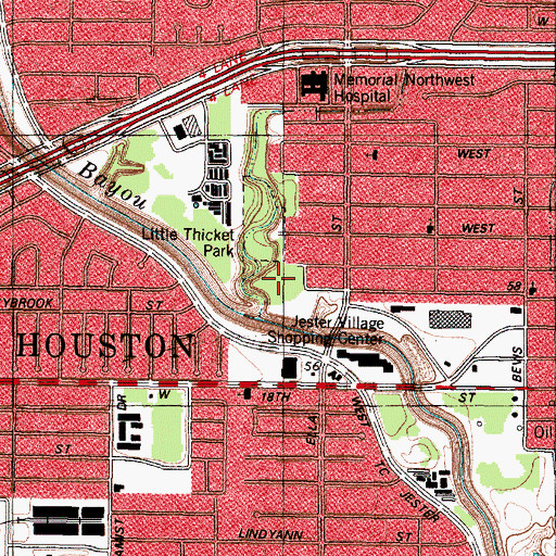 Topographic Map of Helberg Park, TX